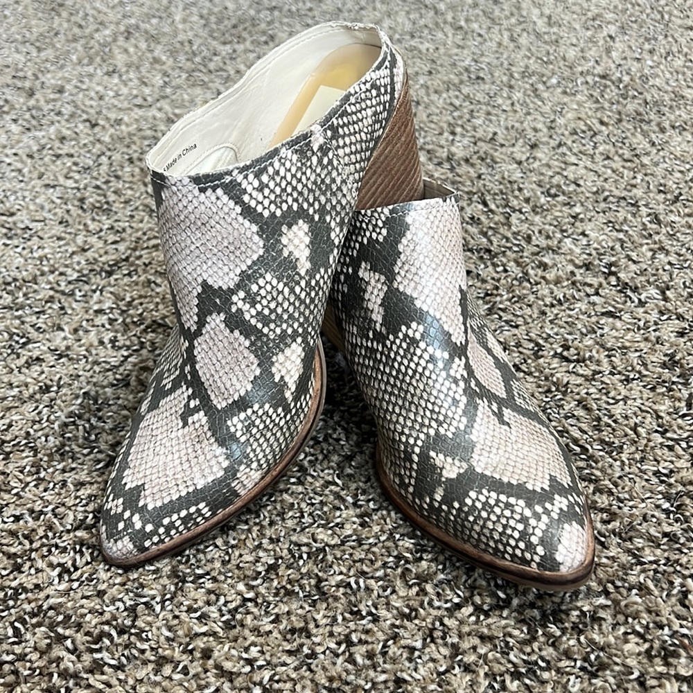 Snake Skin Mules